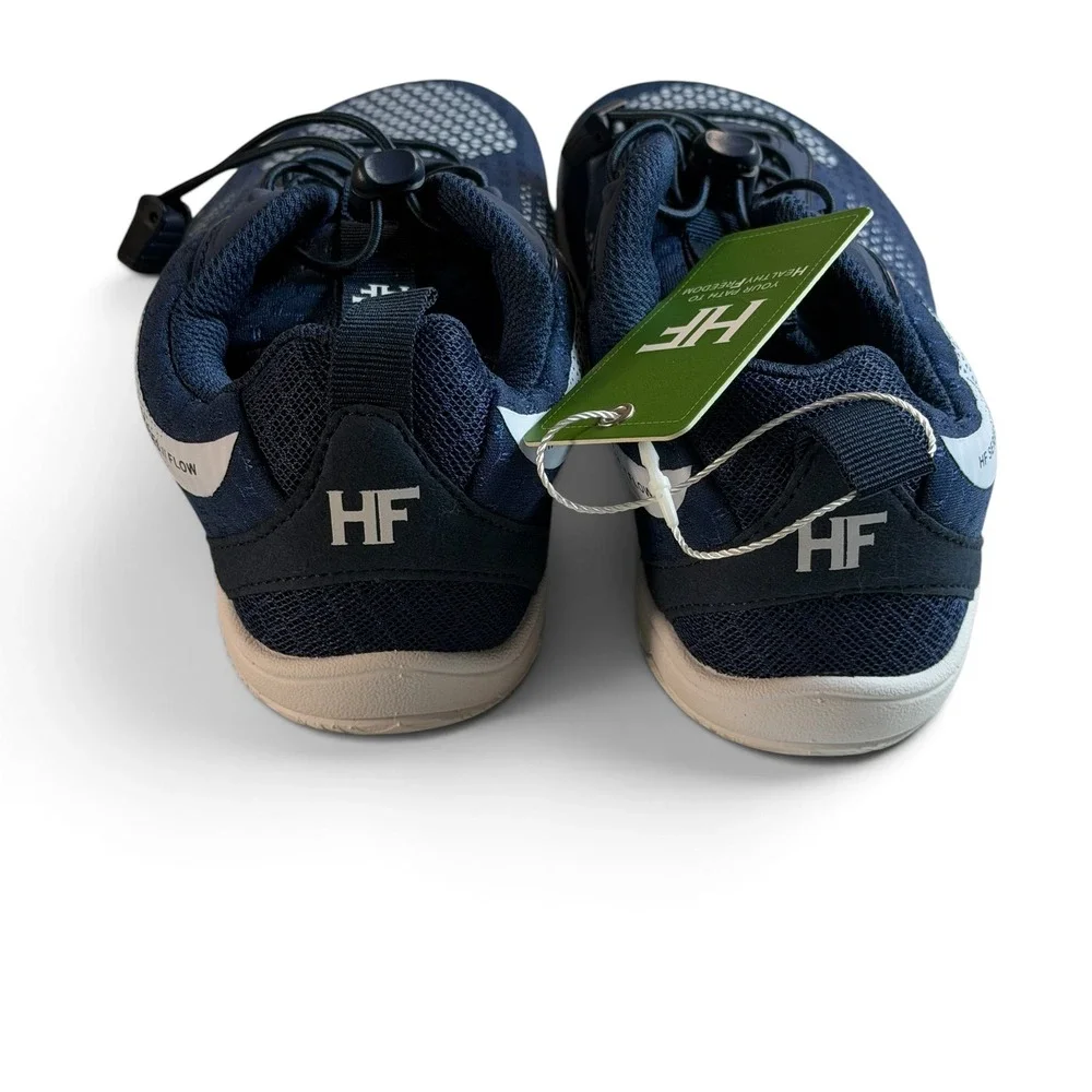 Hike Footwear HF Series Flow Barefoot Sneakers Navy Blue Wide Toe Box Size W6 M4